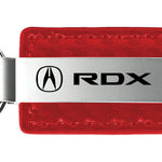 Acura RDX Carbon Fiber Leather Key Fob - Red