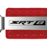 Dodge SRT-8 Carbon Fiber Leather Key Fob - Red