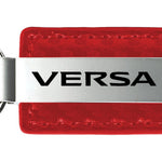 Nissan Versa Carbon Fiber Leather Key Fob - Red