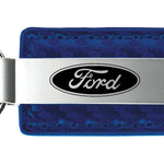 Ford Carbon Fiber Leather Key Fob - Blue