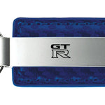 Nissan GTR Carbon Fiber Leather Key Fob - Blue