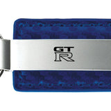Nissan GTR Carbon Fiber Leather Key Fob - Blue