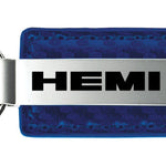 Mopar Hemi Carbon Fiber Leather Key Fob - Blue