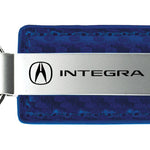 Acura Integra Carbon Fiber Leather Key Fob - Blue