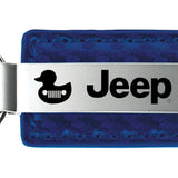 Jeep Duck Carbon Fiber Leather Key Fob - Blue