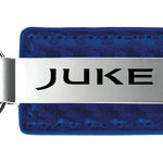 Nissan Juke Carbon Fiber Leather Key Fob - Blue