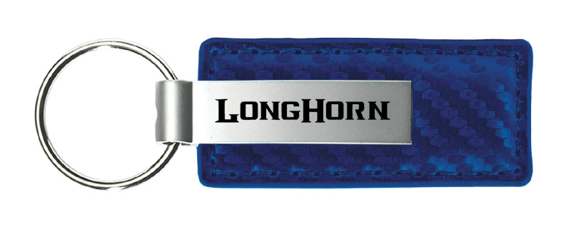 Ram Longhorn Carbon Fiber Leather Key Fob - Blue