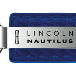 Lincoln Nautilus Carbon Fiber Leather Key Fob - Blue