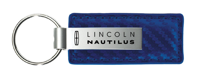 Lincoln Nautilus Carbon Fiber Leather Key Fob - Blue