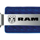 Ram Carbon Fiber Leather Key Fob - Blue