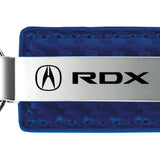 Acura RDX Carbon Fiber Leather Key Fob - Blue