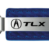 Acura TLX Carbon Fiber Leather Key Fob - Blue