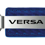 Nissan Versa Carbon Fiber Leather Key Fob - Blue