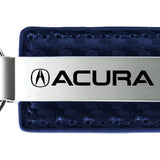 Acura Carbon Fiber Leather Key Fob - Navy