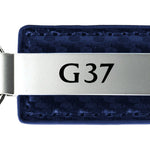 Infiniti G37 Carbon Fiber Leather Key Fob - Navy