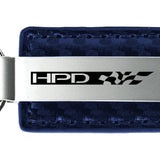 Honda HPD Carbon Fiber Leather Key Fob - Navy