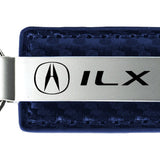 Acura ILX Carbon Fiber Leather Key Fob - Navy