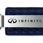 Infiniti Carbon Fiber Leather Key Fob - Navy