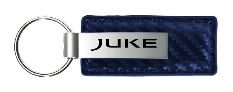 Nissan Juke Carbon Fiber Leather Key Fob - Navy