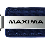 Nissan Maxima Carbon Fiber Leather Key Fob - Navy