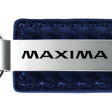 Nissan Maxima Carbon Fiber Leather Key Fob - Navy