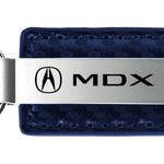 Acura MDX Carbon Fiber Leather Key Fob - Navy