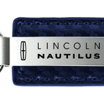 Lincoln Nautilus Carbon Fiber Leather Key Fob - Navy