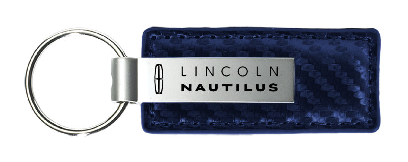 Lincoln Nautilus Carbon Fiber Leather Key Fob - Navy