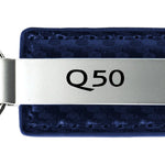 Infiniti Q50 Carbon Fiber Leather Key Fob - Navy