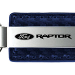 Ford Raptor Carbon Fiber Leather Key Fob - Navy