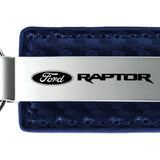 Ford Raptor Carbon Fiber Leather Key Fob - Navy