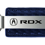 Acura RDX Carbon Fiber Leather Key Fob - Navy