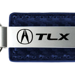 Acura TLX Carbon Fiber Leather Key Fob - Navy