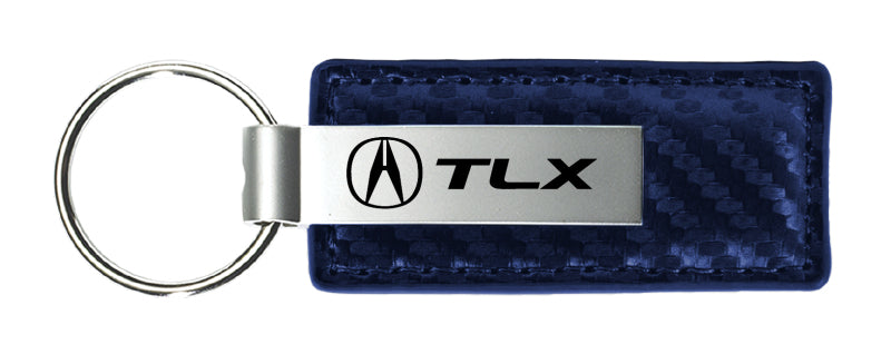 Acura TLX Carbon Fiber Leather Key Fob - Navy