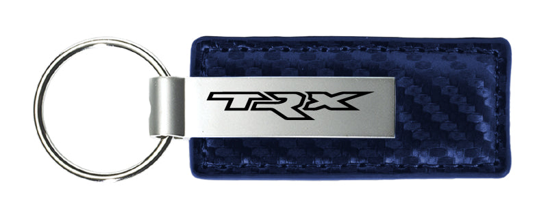 Ram TRX Carbon Fiber Leather Key Fob - Navy