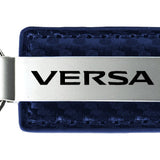 Nissan Versa Carbon Fiber Leather Key Fob - Navy