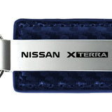 Nissan Xterra Carbon Fiber Leather Key Fob - Navy