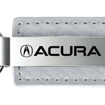 Acura Carbon Fiber Leather Key Fob - White