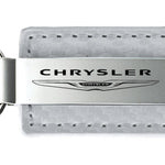 Chrysler Carbon Fiber Leather Key Fob - White