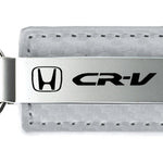 Honda CR-V Carbon Fiber Leather Key Fob - White