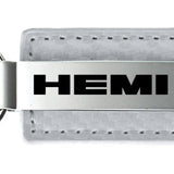 Mopar Hemi Carbon Fiber Leather Key Fob - White