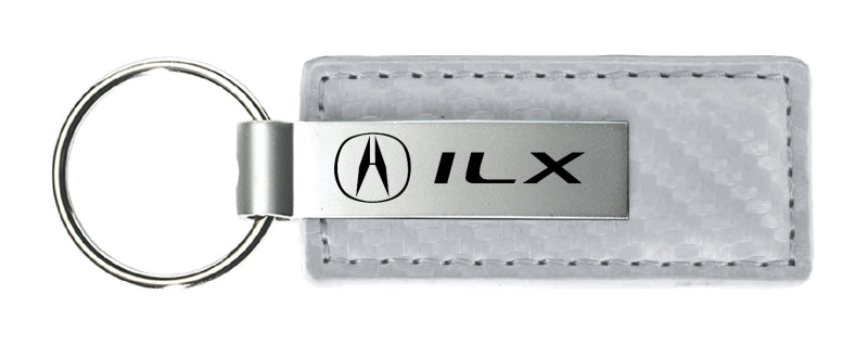 Acura ILX Carbon Fiber Leather Key Fob - White