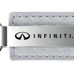 Infiniti Carbon Fiber Leather Key Fob - White