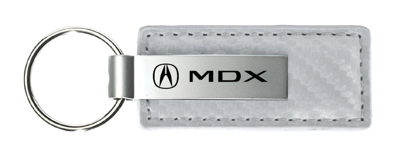 Acura MDX Carbon Fiber Leather Key Fob - White