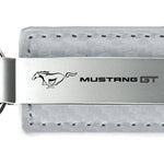 Mustang GT Carbon Fiber Leather Key Fob - White