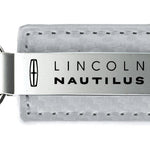 Lincoln Nautilus Carbon Fiber Leather Key Fob - White