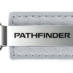 Nissan Pathfinder Carbon Fiber Leather Key Fob - White