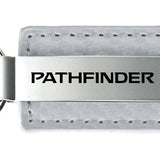 Nissan Pathfinder Carbon Fiber Leather Key Fob - White