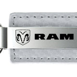 Ram Carbon Fiber Leather Key Fob - White