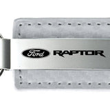 Ford Raptor Carbon Fiber Leather Key Fob - White